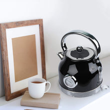 1.7L Retro Electric Kettle with Thermometer, 1500W Stainless Steel, Black - image 7