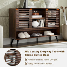 Mid century entryway storage table - Dark Walnut - image 4