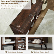 Mid century entryway storage table - Dark Walnut - image 3