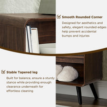 Mid century entryway storage table - Dark Walnut - image 2