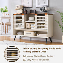 Mid century entryway storage table - Light Oak - image 3