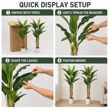 Artificial Banana Trees, 2-Pack, 72 in with White Planters - image 10