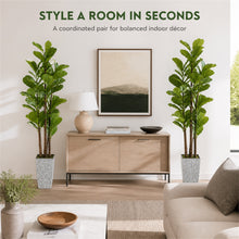 Artificial Fiddle Leaf Fig Trees, 2-Pack, 78 in with Planters - image 3