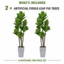 Artificial Fiddle Leaf Fig Trees, 2-Pack, 78 in with Planters - image 7