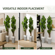 Artificial Fiddle Leaf Fig Trees, 2-Pack, 78 in with Planters - image 8