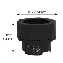 Portable Smokeless Fire Pit 16" Steel Round Fire Pit with Dual-Wall Design & Ash Catch, Wood or Pellet Burning Fire Pit for Patio, Backyard & Camping (Patriots)