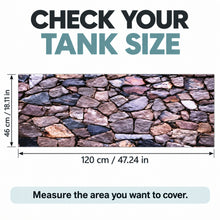 Rock print aquarium background measuring 120 by 46 cm - image 2