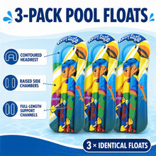 3-Pack Kids Inflatable Pool Lounger Floats, 103 cm - image 2