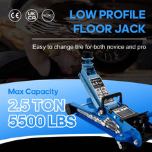 2.5 Ton Low Profile Hydraulic Floor Jack Heavy-Duty Steel Racing Jack for Cars, SUVs & Light Trucks