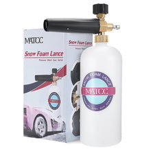 MATCC Snow Foam Cannon Adjustable Pressure Washer Foam Wash Gun 1L Bottle Car Wash Gun Snow Foam Lance with 1/4" Quick Connector - Default Title