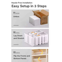 10-Tier Foldable Shoe Cabinet 175cm Tall Stackable Shoe Storage Organizer with Clear PET Doors, Space-Saving Shoe Rack for Closet, Entryway & Bedroom