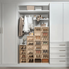 10-Tier Foldable Shoe Cabinet 175cm Tall Stackable Shoe Storage Organizer with Clear PET Doors, Space-Saving Shoe Rack for Closet, Entryway & Bedroom