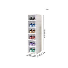 Narrow Foldable Shoe Storage Cabinet | Slim 6 & 9 Tier Space-Saving Tower