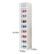 Narrow Foldable Shoe Storage Cabinet | Slim 6 & 9 Tier Space-Saving Tower