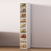 Narrow Foldable Shoe Storage Cabinet | Slim 6 & 9 Tier Space-Saving Tower