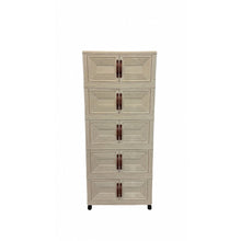 5-Tier Storage Cabinet with Doors & Wheels – Stackable Folding Organizer, Space-Saving Vertical Storage Unit for Bedroom, Living Room, Office & Kitchen