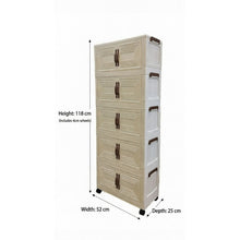 5-Tier Storage Cabinet with Doors & Wheels – Stackable Folding Organizer, Space-Saving Vertical Storage Unit for Bedroom, Living Room, Office & Kitchen
