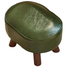 Small Foot Stool Ottoman, Multi-Functional Foot Rest with Anti-Skid for Living Room, Entryway, Hallways, Bedroom, 40 x 30 x 27cm (Green) - T334 -
