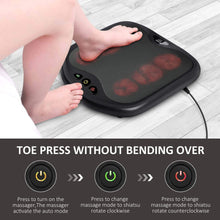 Foot Massager with Heat Shiatsu Kneading Washable Cover Black - image 1