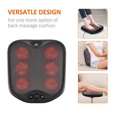 Foot Massager with Heat Shiatsu Kneading Washable Cover Black - image 3