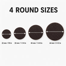 Round Self-Adhesive Felt Furniture Pads, 56 Pieces, 4 Sizes - image 8