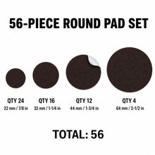 Round Self-Adhesive Felt Furniture Pads, 56 Pieces, 4 Sizes - image 5