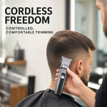 Cordless Hair Clipper Kit with 2 Heads and 4 Guide Combs, Grey - image 2