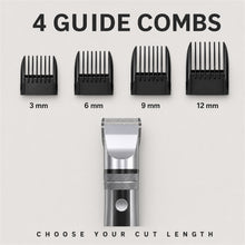 Cordless Hair Clipper Kit with 2 Heads and 4 Guide Combs, Grey - image 3
