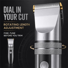 Cordless Hair Clipper Kit with 2 Heads and 4 Guide Combs, Grey - image 4
