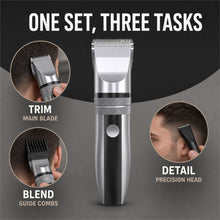 Cordless Hair Clipper Kit with 2 Heads and 4 Guide Combs, Grey - image 9