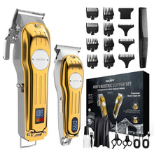 Cordless Hair Clipper and T-Blade Trimmer Set, Gold - image 1