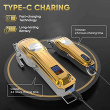 Cordless Hair Clipper and T-Blade Trimmer Set, Gold - image 2