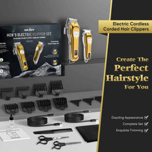 Cordless Hair Clipper and T-Blade Trimmer Set, Gold - image 6