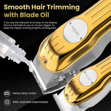 Cordless Hair Clipper and T-Blade Trimmer Set, Gold - image 8