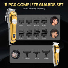 Cordless Hair Clipper and T-Blade Trimmer Set, Gold - image 10