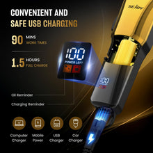Cordless Hair Clippers with LED Display and 4 Guide Combs, Model 6023 Gold - image 6
