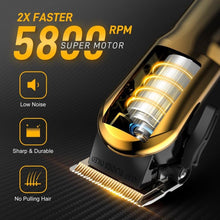 Cordless Hair Clippers with LED Display and 4 Guide Combs, Model 6023 Gold - image 5