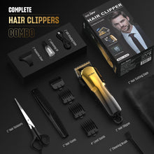 Cordless Hair Clippers with LED Display and 4 Guide Combs, Model 6023 Gold - image 2