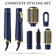 5-in-1 Hot Air Brush, Dryer and Hair Styler, Navy and Gold, MD-11 - image 2
