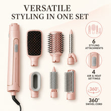 6-in-1 Hair Dryer Brush with 6 Attachments and 4 Settings, Pink - image 9