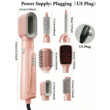 6-in-1 Hair Dryer Brush with 6 Attachments and 4 Settings, Pink - image 7