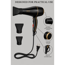 1200–1500W Hair Dryer with Hot and Cool Air and 2 Nozzles - image 5