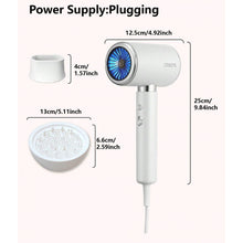 Compact Hair Dryer with Diffuser and Concentrator, White, MD-19 - image 3