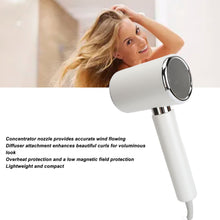 Compact Hair Dryer with Diffuser and Concentrator, White, MD-19 - image 4