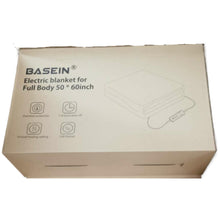 BASEIN Electric Heated Throw Blanket, 153 x 127 cm Soft Flannel Heating Blanket with Auto-Off, 10 Heating Levels, 9 Hour Timer for Home, Office, Bed,