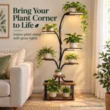 Indoor Plant Stand with 8 Shelves and 3 LED Grow Lights, 63.4 in - image 8