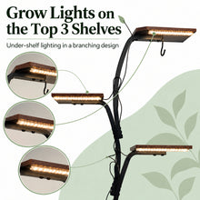 Indoor Plant Stand with 8 Shelves and 3 LED Grow Lights, 63.4 in - image 5