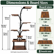 Indoor Plant Stand with 8 Shelves and 3 LED Grow Lights, 63.4 in - image 4