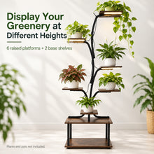 Indoor Plant Stand with 8 Shelves and 3 LED Grow Lights, 63.4 in - image 2