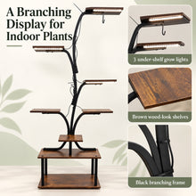 Indoor Plant Stand with 8 Shelves and 3 LED Grow Lights, 63.4 in - image 10